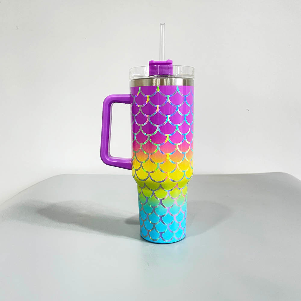 40 oz Holographic Ombré Mermaid Tumblers